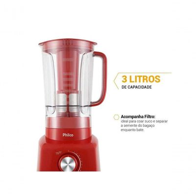 Liquidificador Philco Ph900 Vermelho 110V