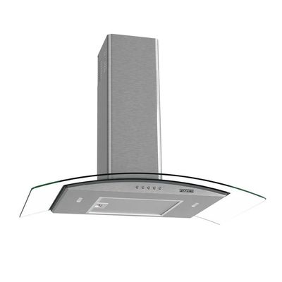 Coifa Fogatti De Parede Clean Vidro Curvo Kromanox 80cm Kromanox 110V