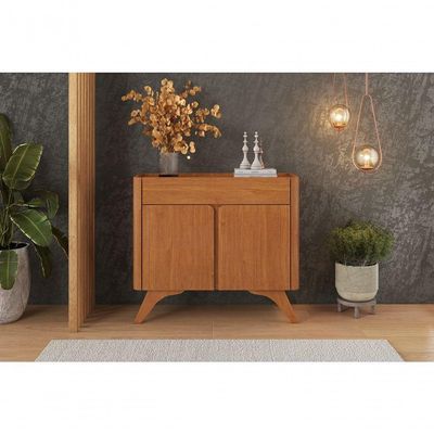 Buffet Aros 2 Portas Pés Madeira Maciça - Mavaular Naturale