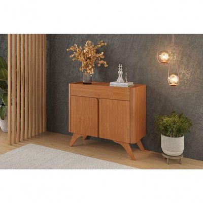 Buffet Aros 2 Portas Pés Madeira Maciça - Mavaular Naturale