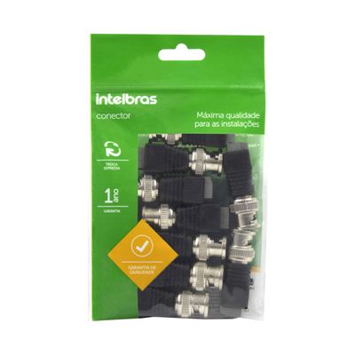 Kit 10 Peças Conector Com Borne Bcn Macho Intelbras Conex 1000