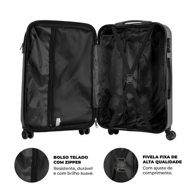 Kit Malas para Viagem Armor (Bagagem de Mão e para Despachar) + iTag (2 unidades) - Gshield