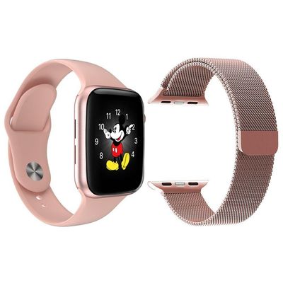 Kit 1 Smartwatch Ld5 Rosa + 1 Pulseira Extra Rosa