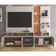 Rack Lukaliam Móveis C- Painel Para Até 55 Led Frisado 2,10m Off White Perolizado Com Jequitiba