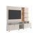 Rack Lukaliam Móveis C- Painel Para Até 55 Led Frisado 2,10m Off White Perolizado Com Jequitiba