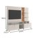 Rack Lukaliam Móveis C- Painel Para Até 55 Led Frisado 2,10m Off White Perolizado Com Jequitiba