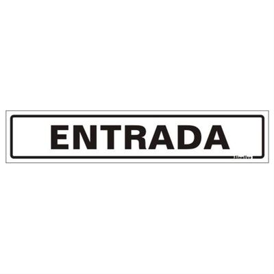 Placa De Poliestireno Auto-adesiva 5x25cm Entrada - 200 Af - Sinalize Placa Ps 5x25 Entrada 200 Af Sinalize 200 Af.