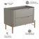Kit 02 Mesas De Cabeceira Orgânica 2 Gavetas Pés Industrial Dourado Bliss I03 Grigio - Lyam Decor