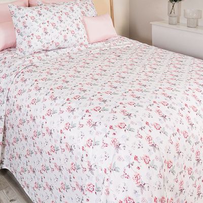Jogo de Cama Duplo Queen 4 peças 140 Fios 250x240cm Catarina Realce Premium - Sultan
