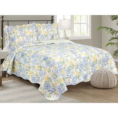 Colcha Dupla Face King 3 Peças Patchwork Fidalga  Camesa