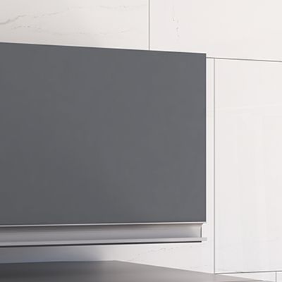 Armário Cozinha Aéreo Geladeira 60cm Basculante Leticia Cinza A01 - D'Rossi