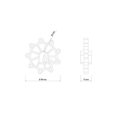 Espaçador Plástico Circular Tramontina 20 mm para Ferragens (Saco com 100 un.)