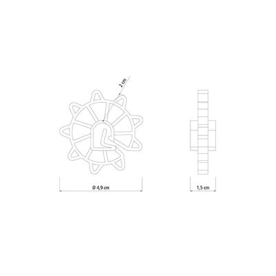 Espaçador Plástico Circular Tramontina 20 mm para Ferragens (Saco com 100 un.)