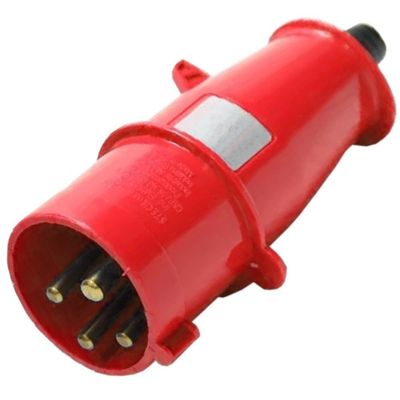 Plugue 3p+t 32a 380v-440v 6h Vermelho - S-4276 - Steck Plug 3p+t32a 380v-440v 64vm S-4276 Steck
