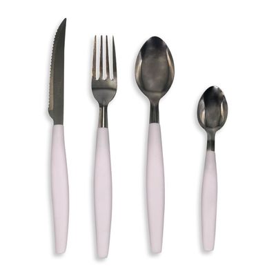 Kit de Talheres em Inox 25 Peças - Branco