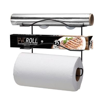 Cook Home Organizador Black Para 3 Rolos - 2502 - Arthi Cook Home Organizador P-tres Rolos Black 2502