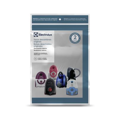 3 Kits 3 Sacos de aspirador de pó - Modelos: One, Trio, Max Trio, Go!, Ingenio, Twenty e Sonic (SBEON) Electrolux