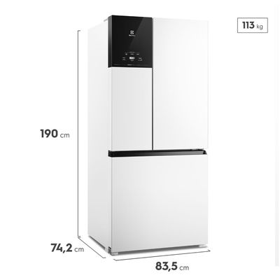 Geladeira Electrolux Frost Free Inverter 590L AutoSense 3 Portas Cor Branca (IM8) 127V
