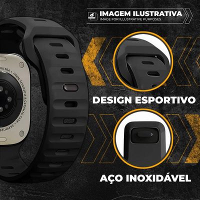 Pulseira Para Apple Watch 42 / 44 / 45 / 49MM Victus - Preta - Gshield