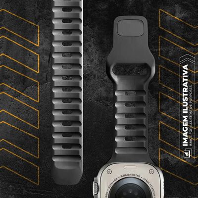 Pulseira Para Apple Watch 42 / 44 / 45 / 49MM Victus - Preta - Gshield