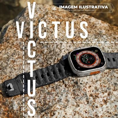 Pulseira Para Apple Watch 42 / 44 / 45 / 49MM Victus - Preta - Gshield