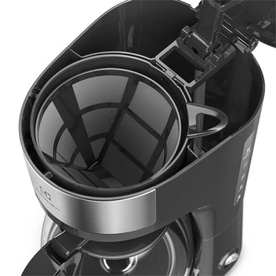 Cafeteira Elétrica Electrolux 30 Xícaras Efficient Função Manter Aquecido Cor Inox Preta (ECM20) 127V