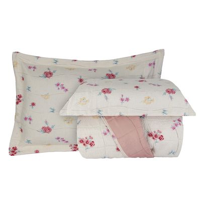 Kit Cobre Leito Colcha Anarruga 3 Peças Casal 220x240cm Oasis Sonhare