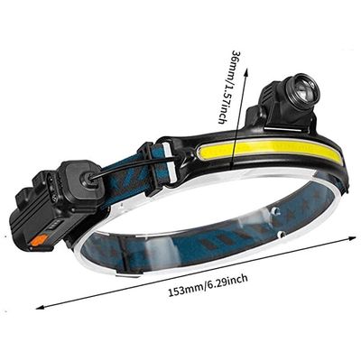 Lanterna De Cabeça Recarregavel Com Sensor De Movimento