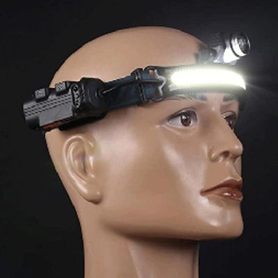 Lanterna De Cabeça Recarregavel Com Sensor De Movimento