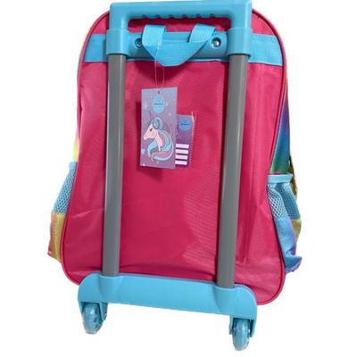 Mochila E Lancheira Unicórnio Glitter Azul - Luxcel