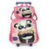 Kit Mochila Com Estojo Rosa Infantil Pandinha - Luxcel