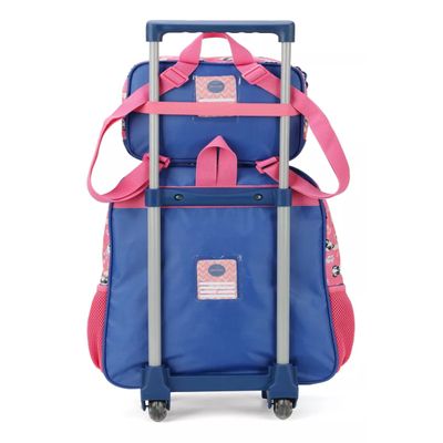 Kit Mochila Com Estojo Rosa Infantil Pandinha - Luxcel