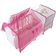 Berço Para Boneca Cristal Princesas C02 Brinquedo Infantil Branco Rosa - Lyam Decor