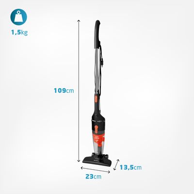 Aspirador de Pó Vertical 2 em 1 Mondial Turbo Cycle  Preto e Laranja 1100W AP-35 220