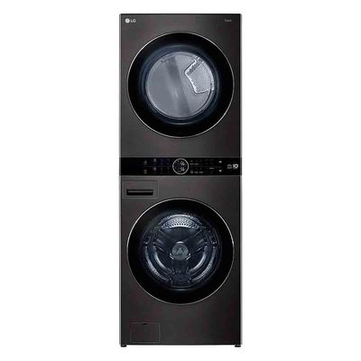 Lavadora e Secadora Elétrica Smart LG WashTower WK17BS6A 17 Kg Aço Escovado Preto com Inteligência Artificial AIDD Preto / 220V
