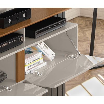 Painel Intense para TV Até 55 Polegadas com 2 Portas e Espelhos Lukaliam