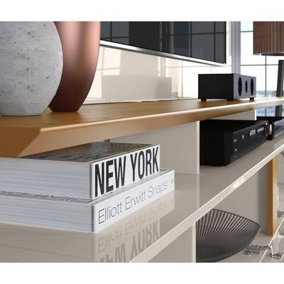 Painel Intense para TV Até 55 Polegadas com 2 Portas e Espelhos Lukaliam