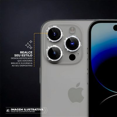 Protetor de lente One Armor para iPhone 15 / 15 Plus - Glitter - Gshield
