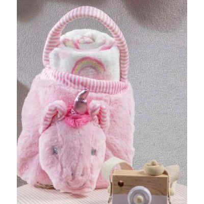 Manta Bebe Le Petit Com Bolsa Corttex Unicornio