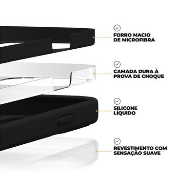 Capa para iPhone 11 - Silicon Premium Preta - Gshield