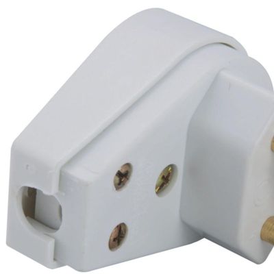 Plugue Angular 2p 20a 250 Volts Branco - 57402109 - Tramontina