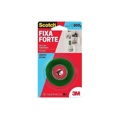 Fita Dupla Face Fixa Forte 19mmx2mt