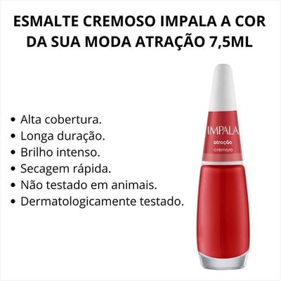Impala Esmalte A Cor Da Moda Cremoso Atração 7,5ml