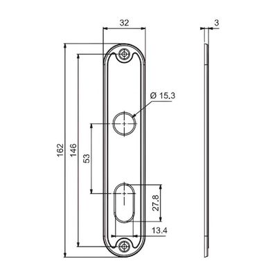 Fechadura Externa Fashion Cromada - 3f