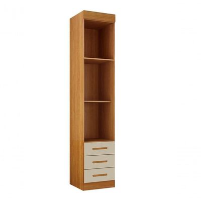 Modulado Mesa De Cabeceira 3 Gavetas Orion - Leifer Móveis Cinamomo-off White