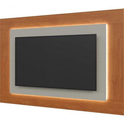 Painel Grécia Com Led 1,80 Para Tv Até 65 Polegadas Mavaular Naturalle-off White