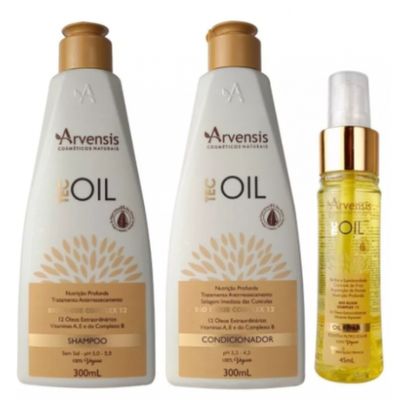 Kit Arvensis Tec Oil Shampoo + Condicionador + Finalizador