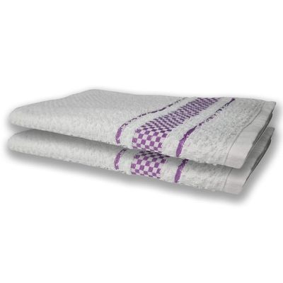 4 Panos de Prato Atoalhado Felpudo Premium Roxo+Marrom