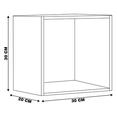Kit 09 Nichos Organizador 30x30cm Branco Ajl Móveis