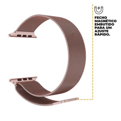 Pulseira de Milanese para Apple Watch 38 / 40 / 41MM Rosa - Gshield